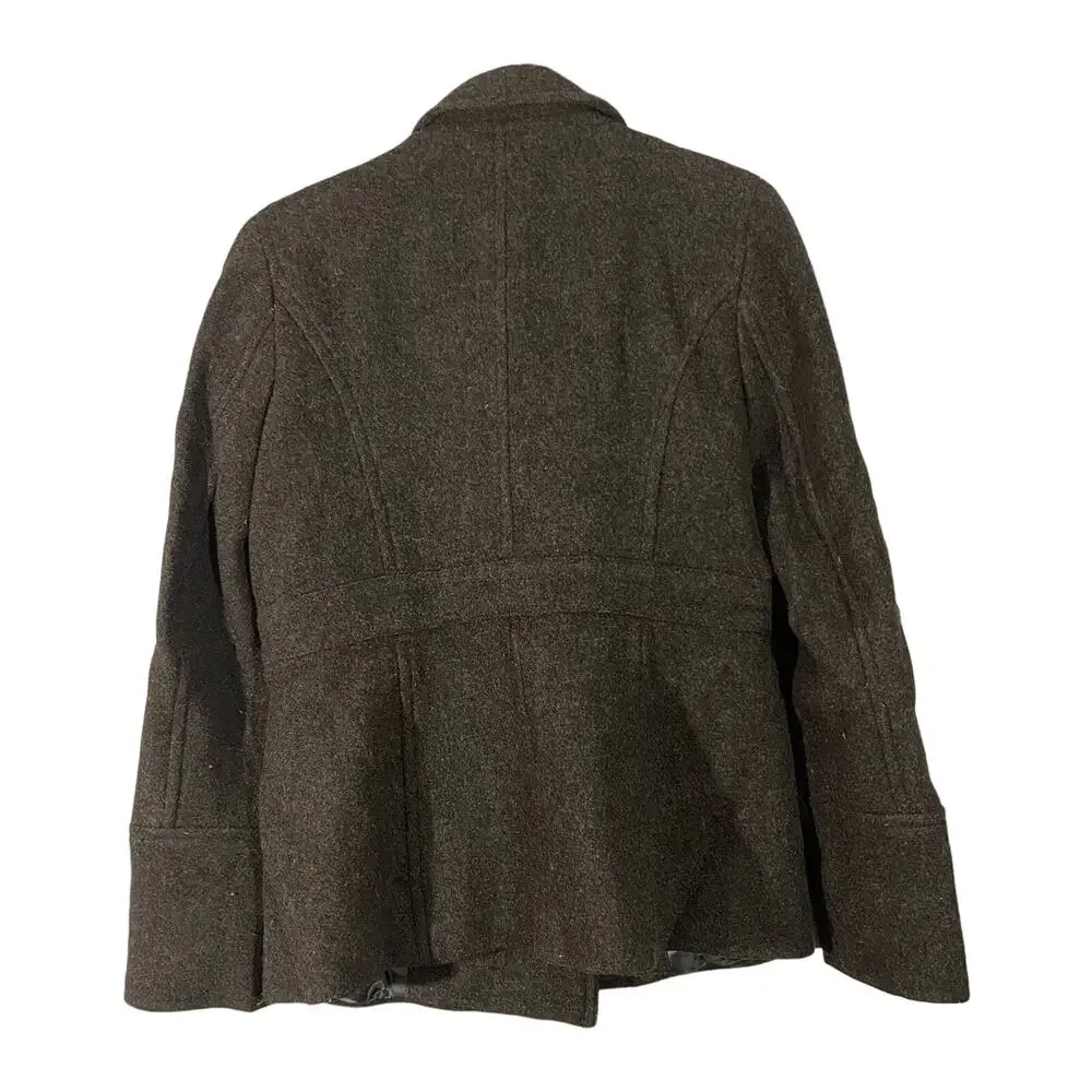 J.Crew Gray Wool Blend Nello Gori Stadium Cloth Coat Women Sz 8
